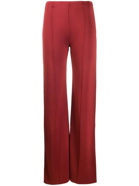 Valentino piped seams flared trousers