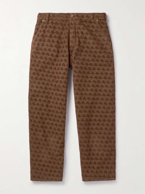 Straight-Leg Padded Cotton-Corduroy Trousers