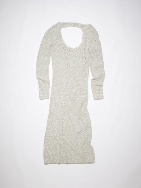 Jacquard-knit dress - Pale grey