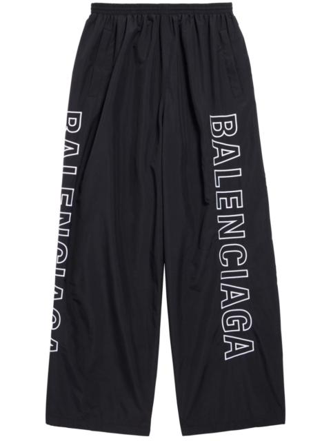 logo-print wide-leg track pants