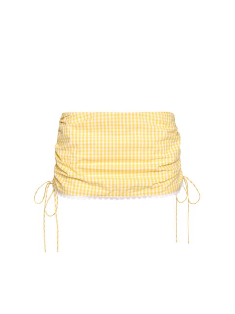 GUIZIO RUCHED SIDE TIE MINI SKIRT