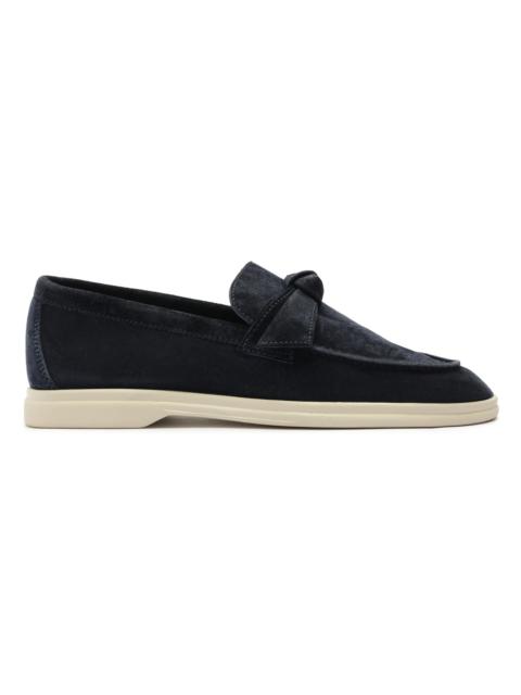 ALEXANDRE BIRMAN Women's Clarita Suede Bow Loafers - Twilight Blue