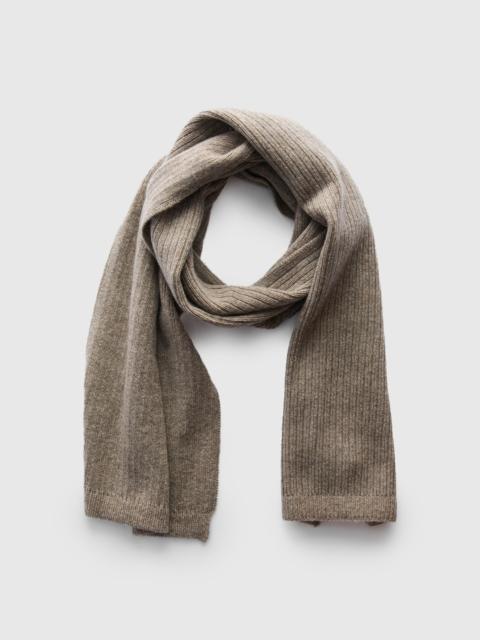 Blue Blue Japan Yak Cashmere Mix Ribbed Scarf in Oatmeal