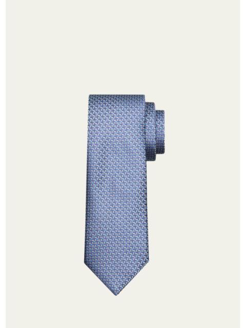 Brioni Men's Micro-Jacquard Silk Tie