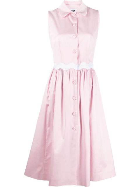 Moschino two-tone sleeveless cotton shirtdress