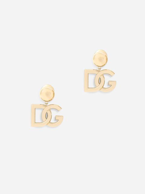 Dolce & Gabbana Logo earrings in yellow 18kt gold