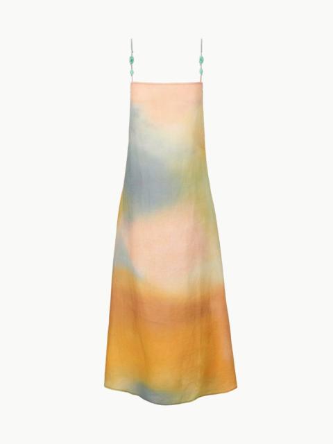 STAUD STAUD LAURA LINEN DRESS PASTEL CLOUDS