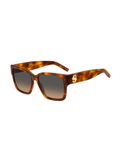 BOSS HAVANA-ACETATE SUNGLASSES WITH DOUBLE B MONOGRAM