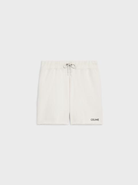 CELINE Loose Celine shorts in Cotton fleece
