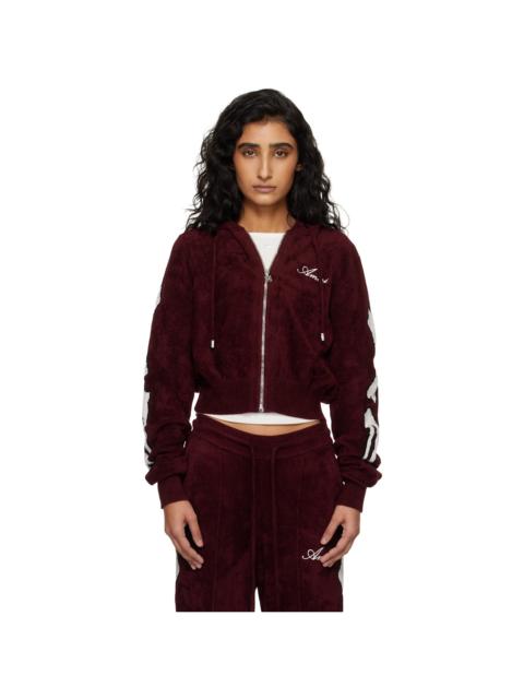 AMIRI Burgundy Bones Track Jacket