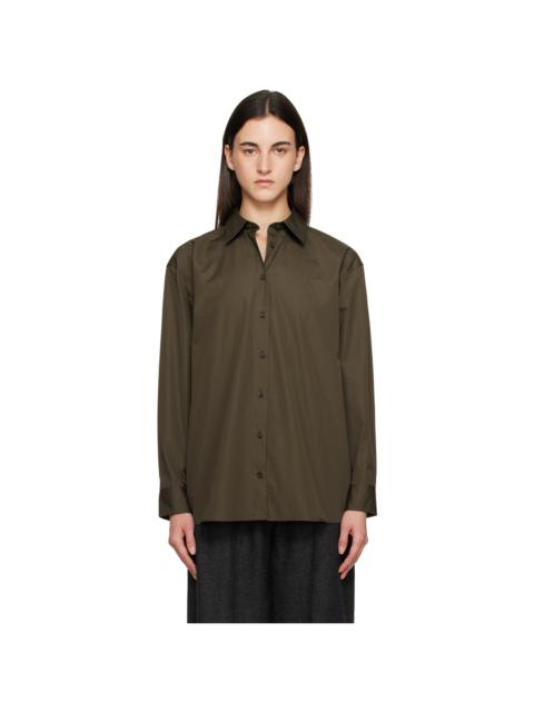 TOTEME Brown Classic Poplin Shirt