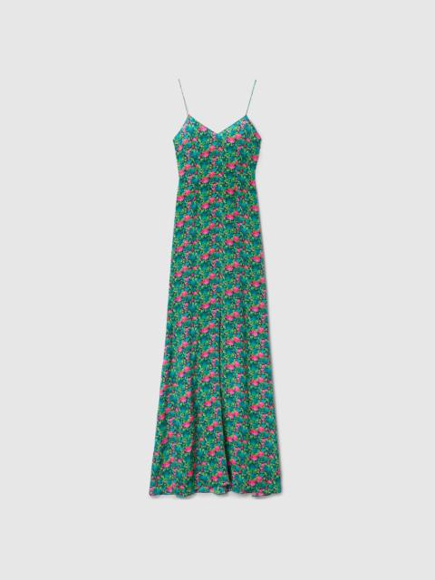 GUCCI Floral print silk evening dress