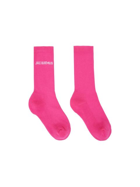 JACQUEMUS Pink Les Classiques 'Les chaussettes Jacquemus' Socks