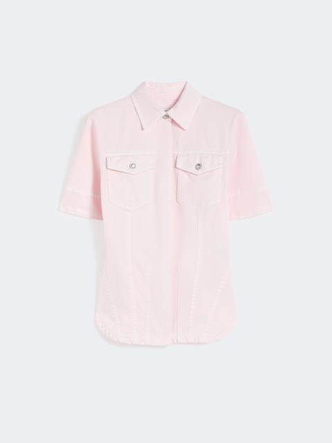 Sportmax ONTANO Slim-fit bull denim shirt - PINK