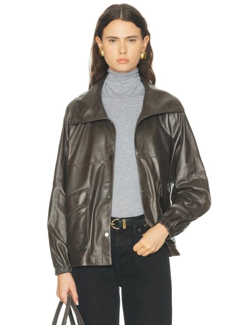 NOUR HAMMOUR Anorak Leather Jacket