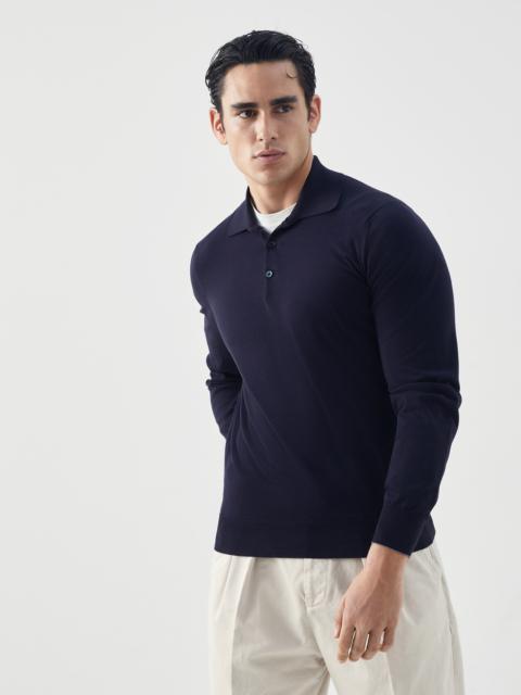 Brunello Cucinelli Cotton lightweight polo-style sweater