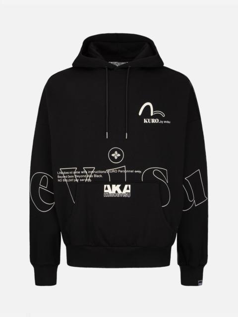 EVISU Logo Print Oversized Hoodie