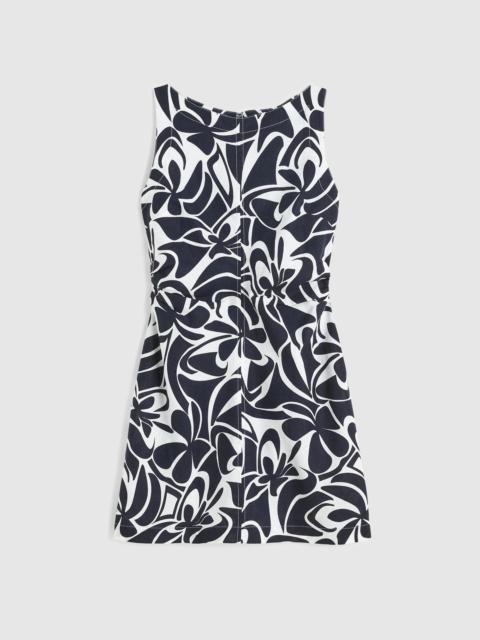 Madewell Boatneck Shirred Mini Dress in 100% Linen