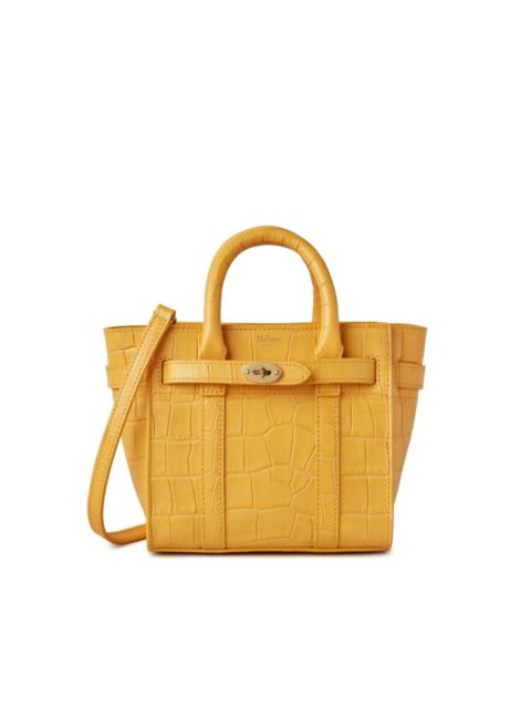 mini Bayswater crocodile-effect tote bag