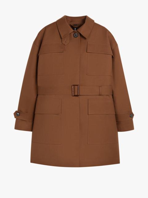 Mackintosh CAMDEN BROWN BONDED WOOL COAT