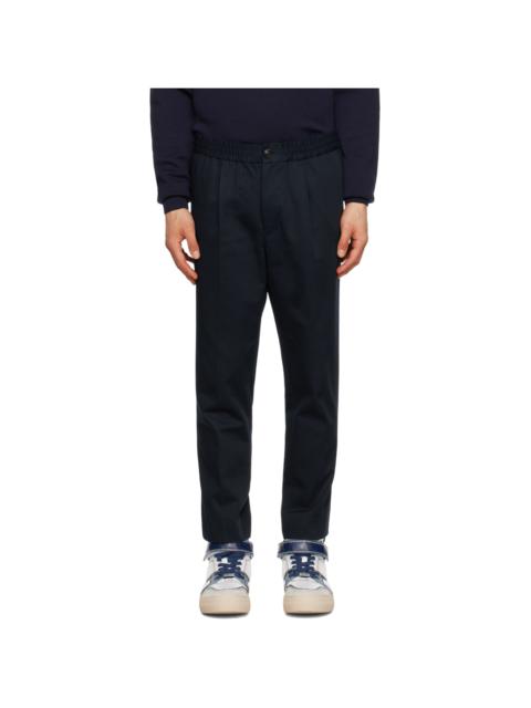 AMI Paris Navy Elasticized Trousers