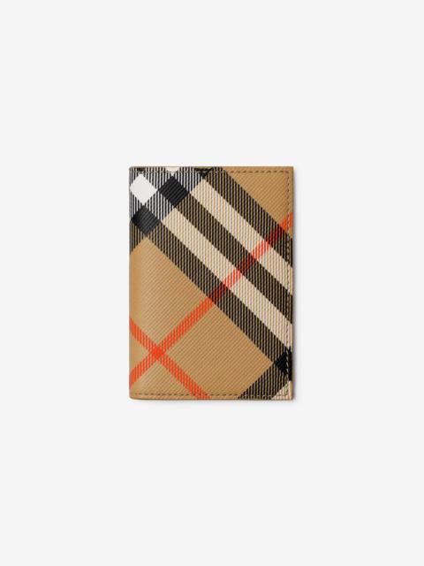 Burberry Check Folding Card Case