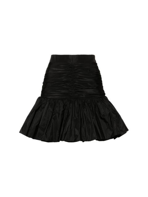ruffled faille mini skirt