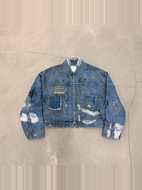 Paly Paly SS25 Hollywood Damaged Graffiti Denim Jacket