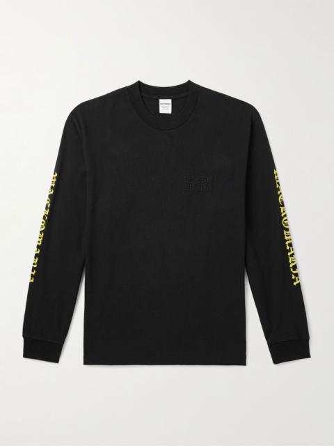 WACKO MARIA Logo-Embroidered Printed Cotton-Jersey T-Shirt Black