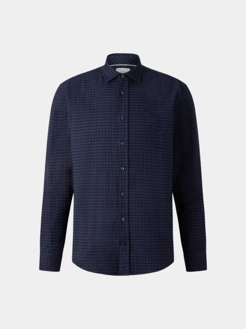 BOGNER Timi Flannel shirt in Dark blue/Black