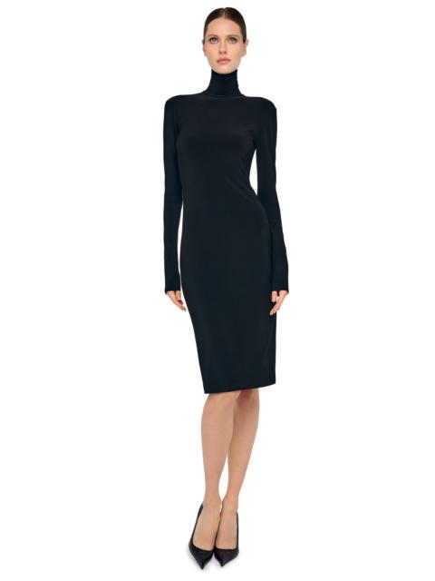 NORMA KAMALI LONG SLEEVE TURTLENECK DRESS TO KNEE