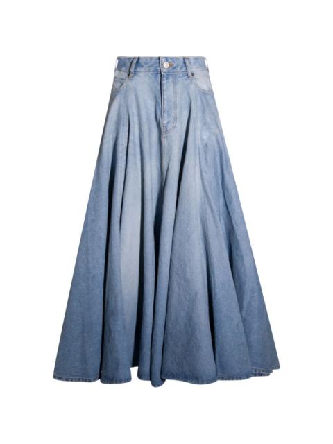 BALENCIAGA Godet panelled maxi skirt