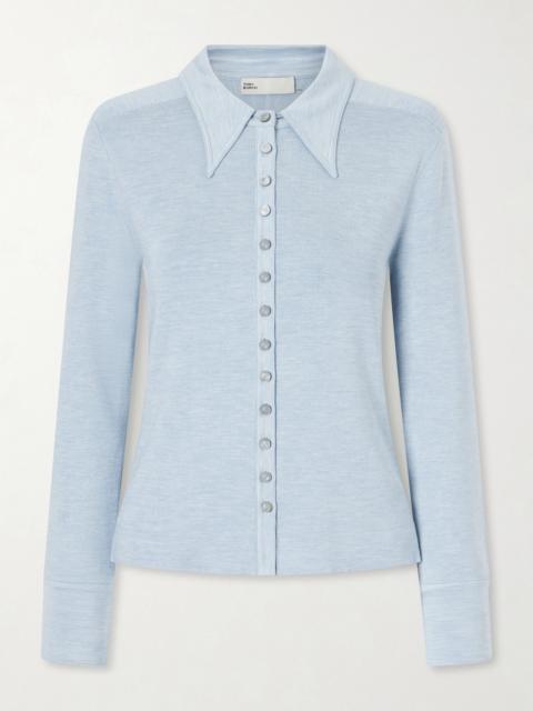TORY BURCH Silk-blend Polo Shirt