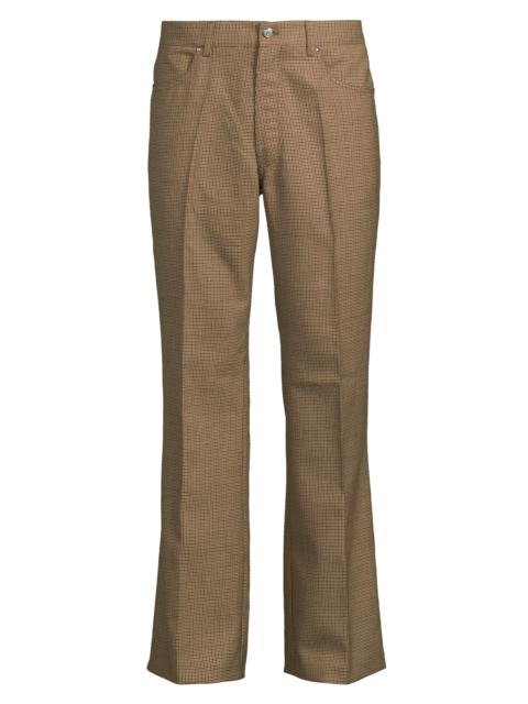 SECOND/LAYER Men's Valluco Glen Plaid Wool Trousers - Checkered