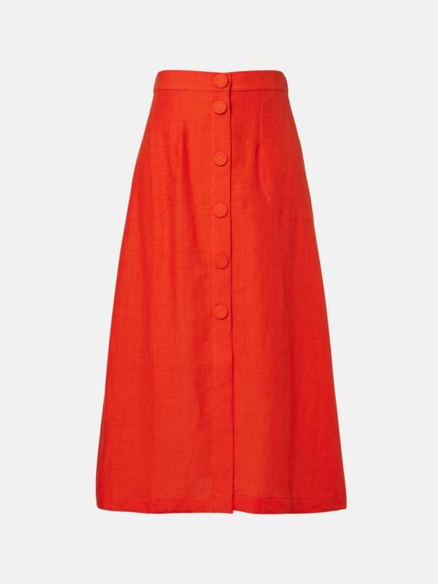 ERES Amusante linen midi skirt