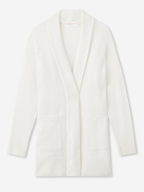 Derek Rose Women's Cardigan Nina Cashmere White
