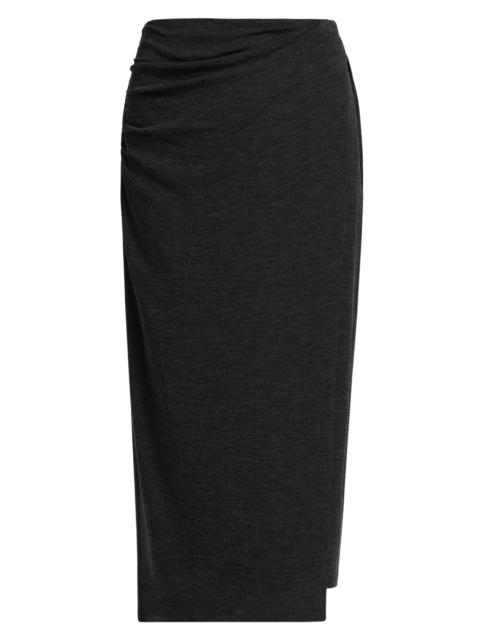 Vince Women's Draped Wool-Blend Midi-Skirt - Dark Grey