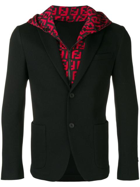 FENDI FF hooded blazer