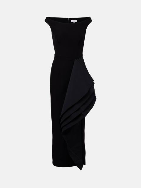 Safiyaa Bree draped midi dress