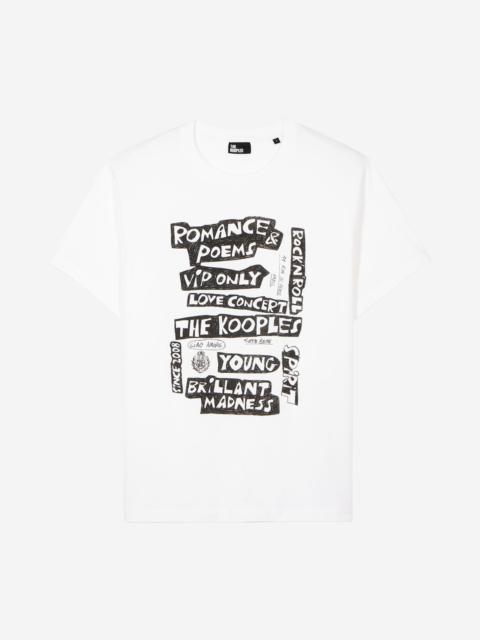 The Kooples T-SHIRT WITH WHITE SCREEN PRINT