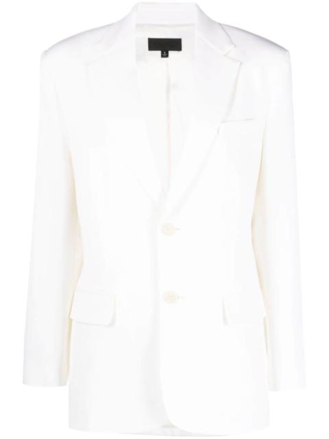 shoulder-pads single-breasted blazer