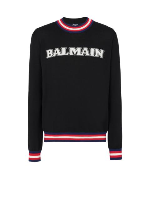 Retro Balmain jumper in fine merino knit