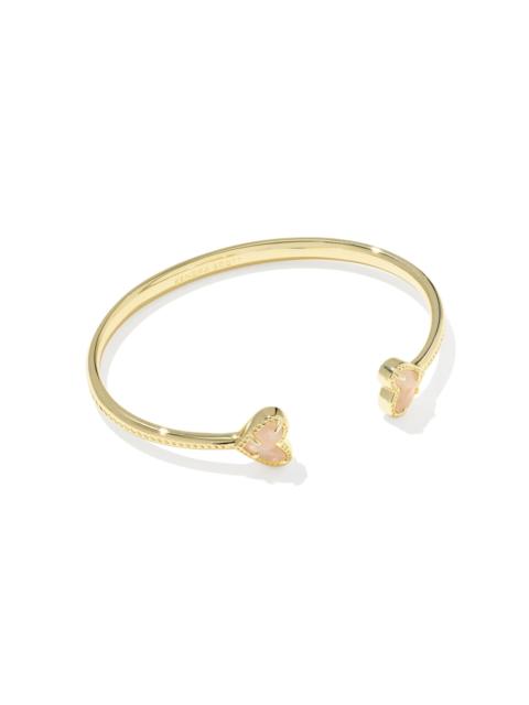 KENDRA SCOTT Framed Ari Heart Gold Cuff Bracelet