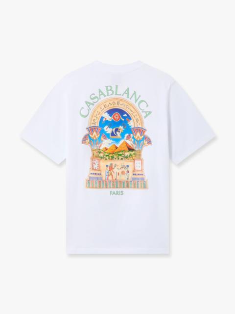 CASABLANCA White Egyptian L'Arche Short Sleeve T-Shirt | Casablanca Paris