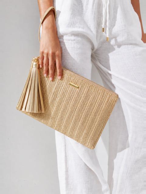 MELISSA ODABASH ISCHIA GOLD CLUTCH