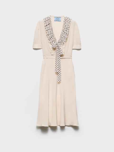 Prada Embroidered marocain dress