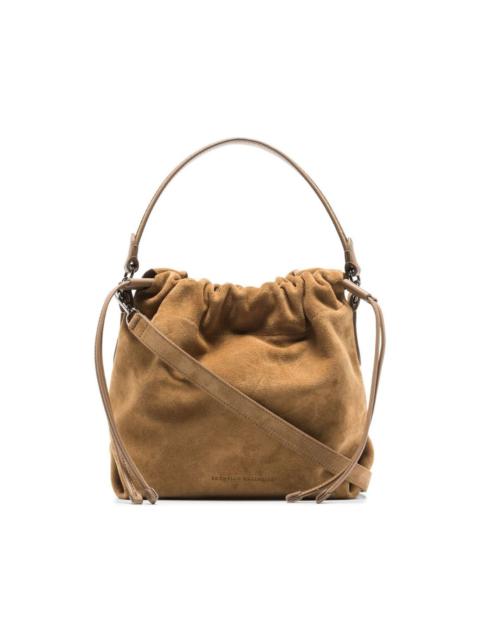 Brunello Cucinelli Monili-embellished drawstring bucket bag
