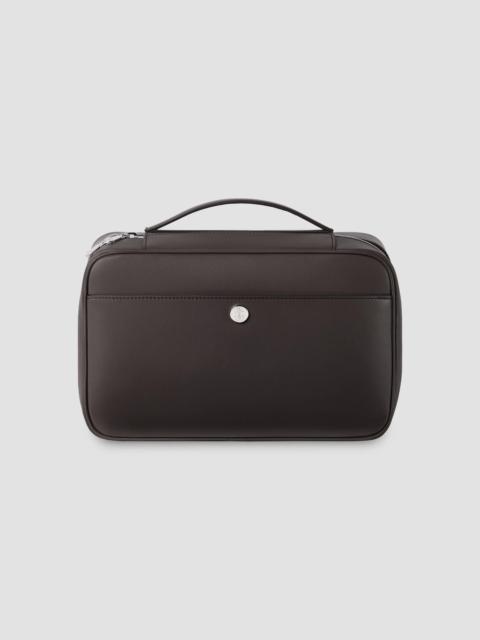 Brunello Cucinelli Smooth Calfskin Travel Beauty Case - Brown