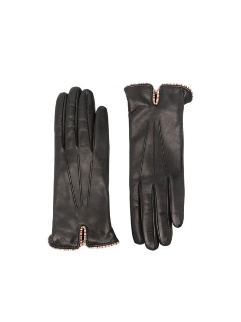 Paul Smith striped-trim gloves