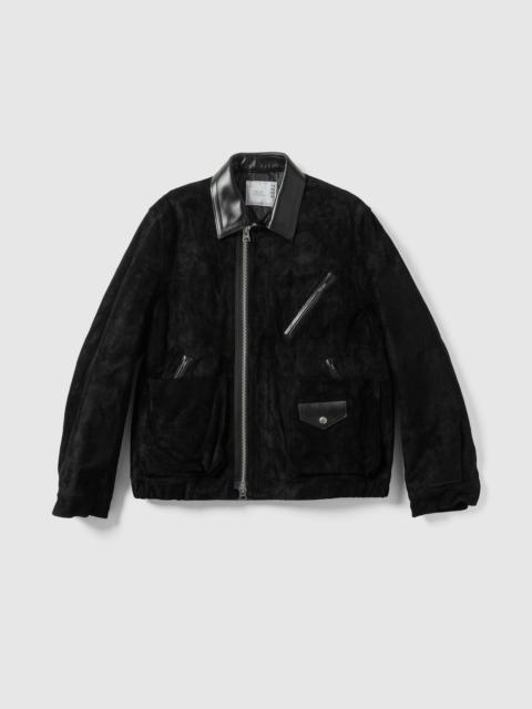 sacai Suede Blouson Black